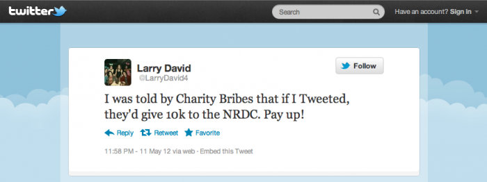 Larry David Tweet